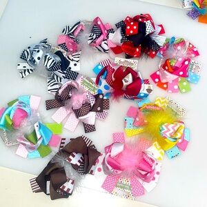 New Set of 10 Boutique Hair Baubles with Alligator Clips